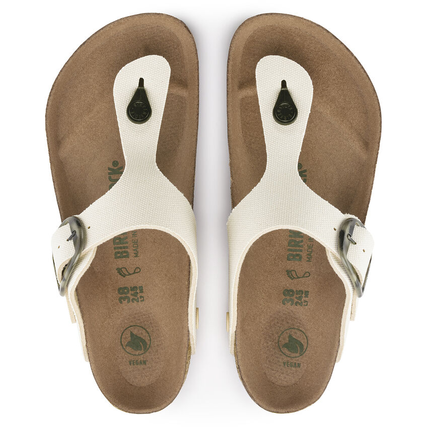 Birkenstock Gizeh Vegan Big Buckle Textile Eggshell